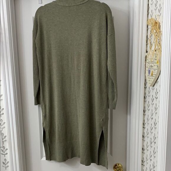 Debut Sage/Olive Green Open Front Cardigan Sweater - Picture 2 of 8